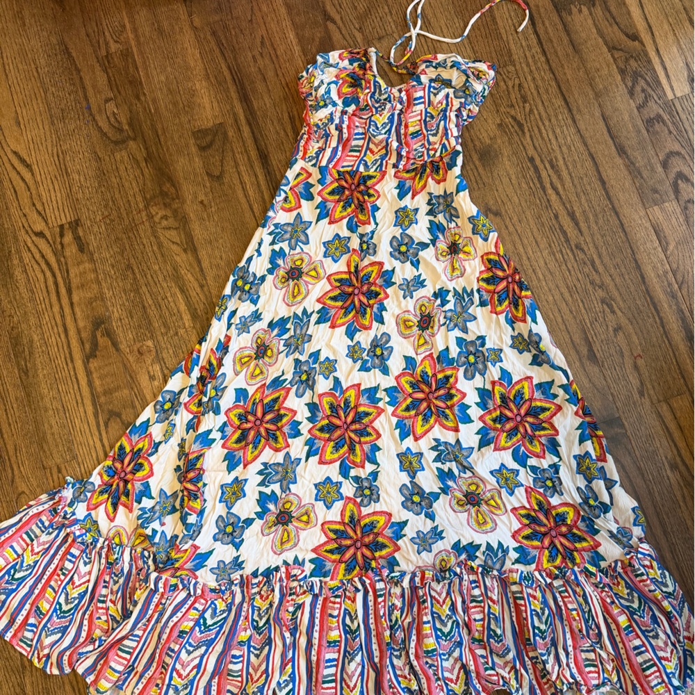 Place Nationals Floral Maxi Dress with Multicolor Design